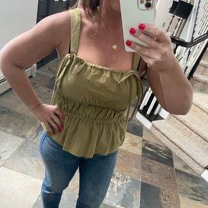 Olive green tank top